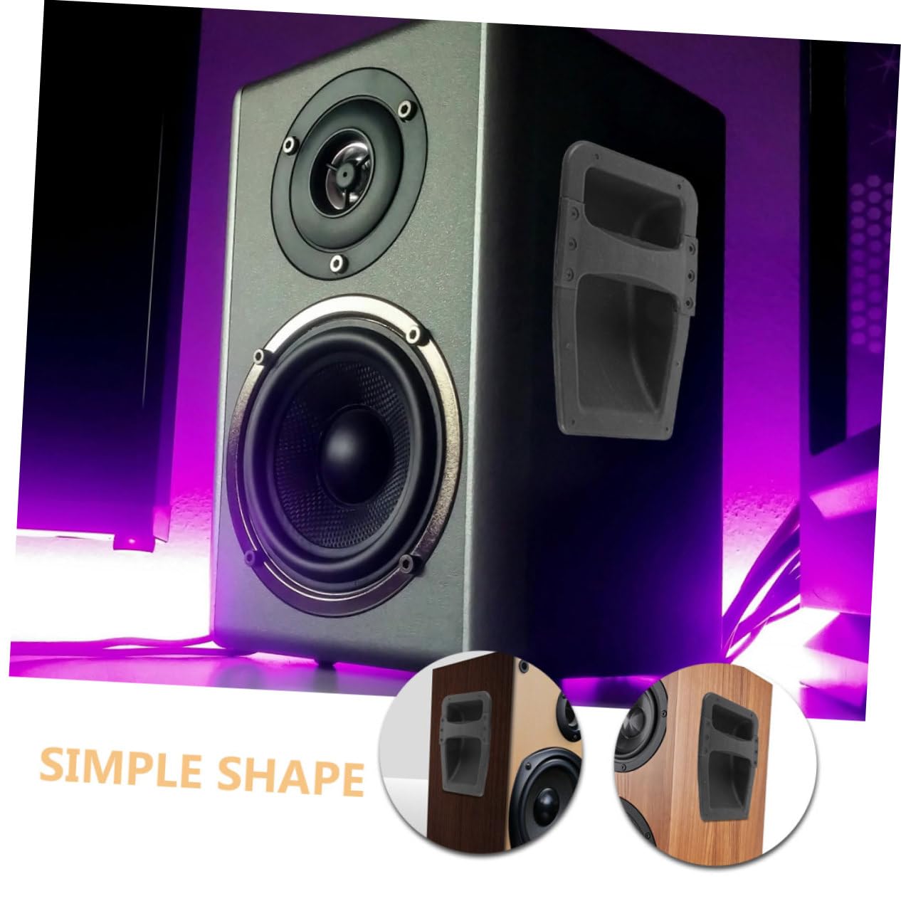 TOYANDONA Maniglia e Forma Semplice in Plastico per Altoparlante 4 Pezzi Nero Pratica e Resistente Design Classico per Sostituzione Maniglia Casse Audio da Palco