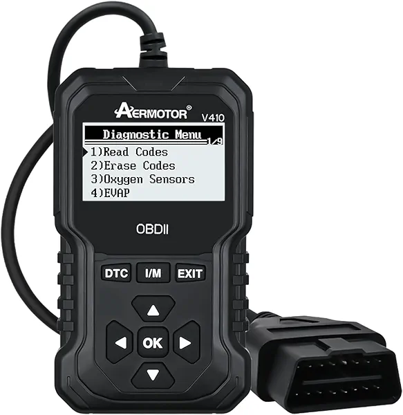 OBD2 Scanner, V410 Car Scanner Diagnostic Tool: Engine Fault Code Reader Scan Tool with Live Data/Freeze Frame for All OBDII Cars After 1996,Black