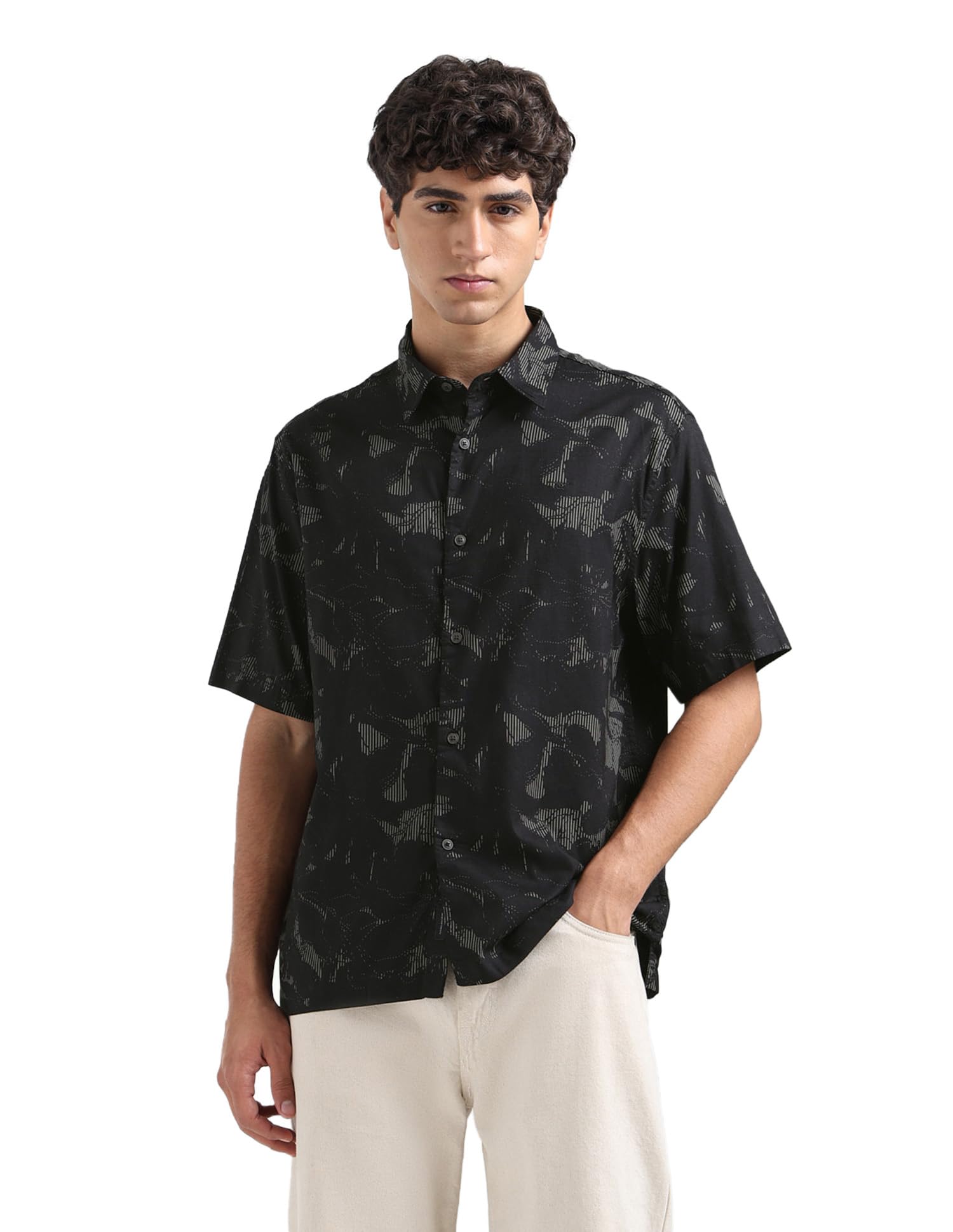 Men's Relaxed Fit Shirt | Printed | Short Sleeves | Shirt for Man-image-25