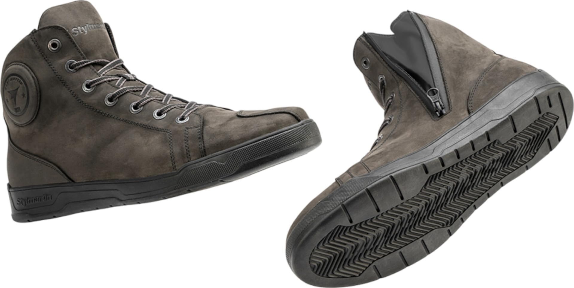 Stylmartin Tank WP Leather scarpe da moto impermeabili, marrone, 44
