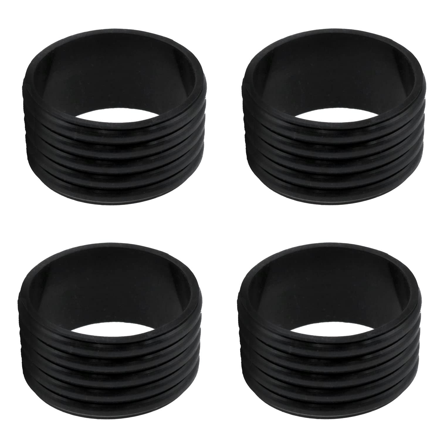 Yocimango 4PCS Durable Tennis Racket Grip Band Rubber Ring with Non-Slip Badminton Tennis Absorbent Grip for Most Sports Rackets - Black