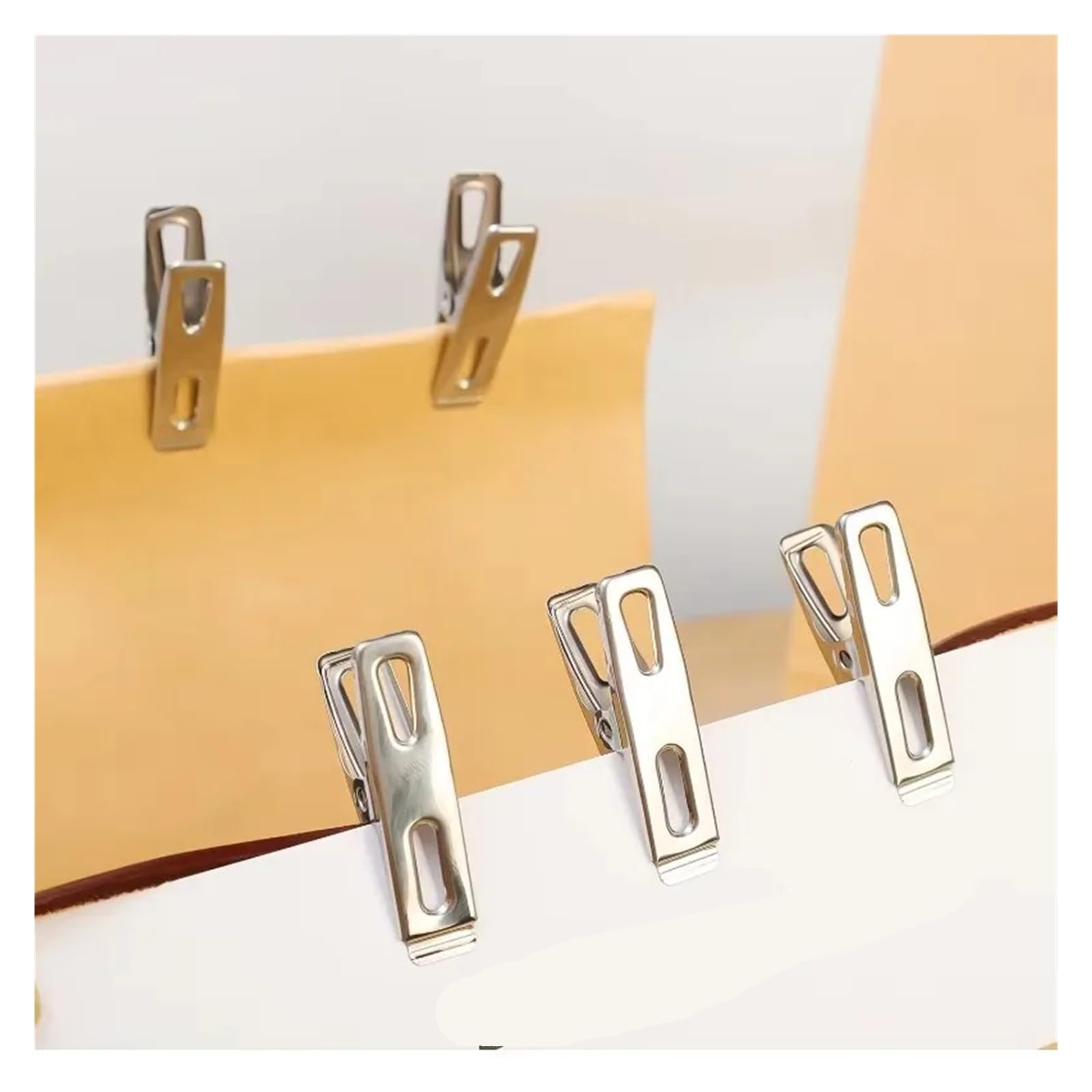 Metall-Wäscheklammern, 200 Stück, Edelstahl-Wäscheklammern, Metall-Wäscheklammern, Kleiderbügel für Kleidung, Steppdecken, Multifunktions-Wäscheklammern für Wäscheleine, Befestigung, Handtuch, Socken