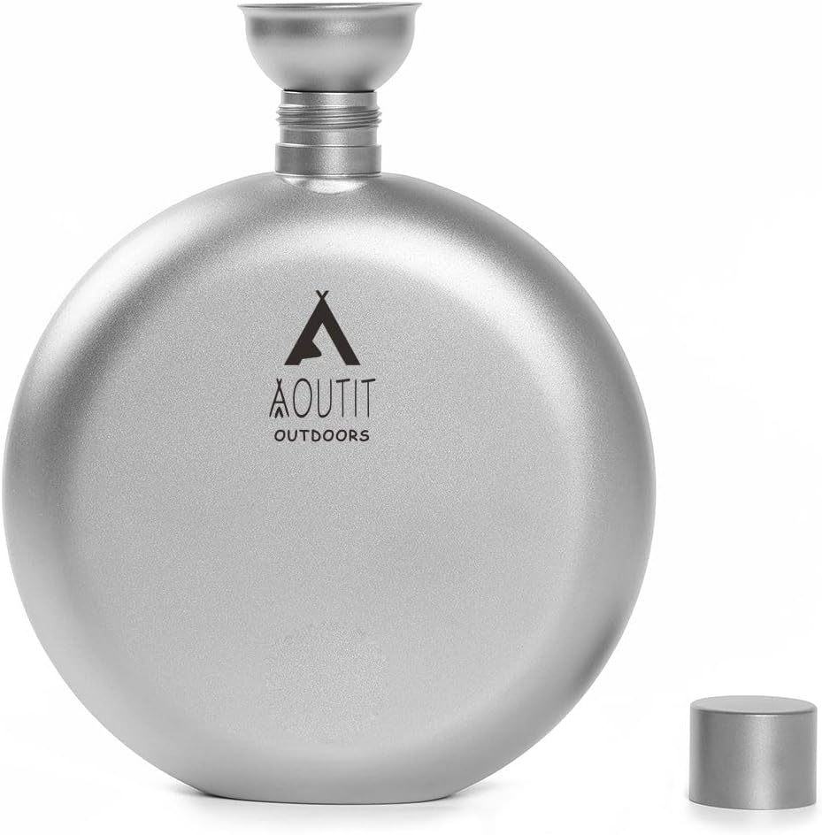 Titanium flask Ultralight Hip Flask Portable Wine Bottle with Funnel Camping Picnic Pocket Whiskey Alcohol Drinkware Accessories