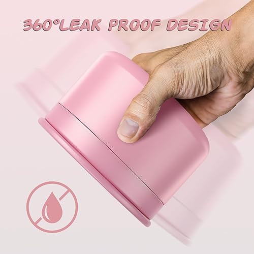 Vista 3 de Termo de sopa de 12 onzas para comida caliente para niños, tarro de comida aislado al vacío, termo de sopa sin torsiones para comida caliente