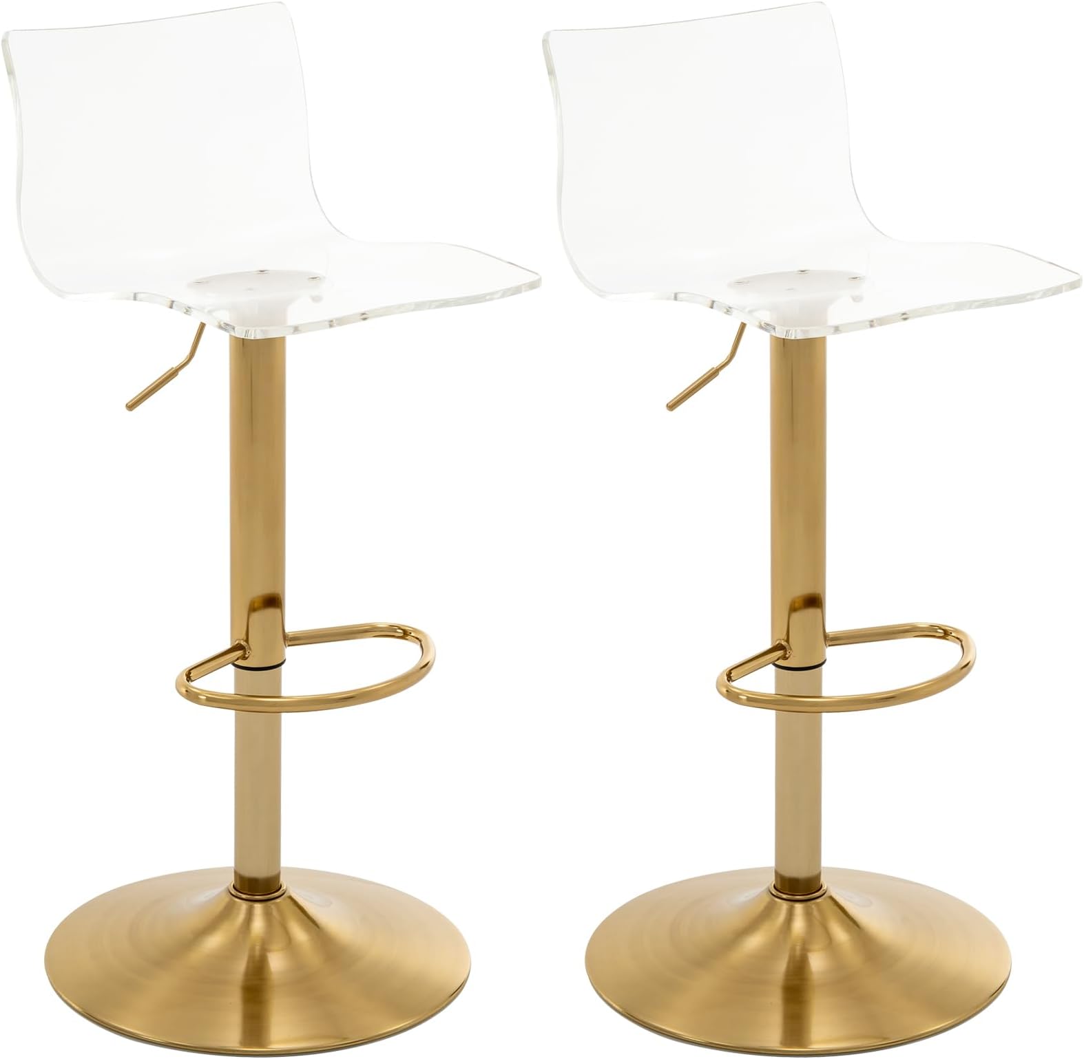 Brage Living Mid Back Acrylic Bar Stools