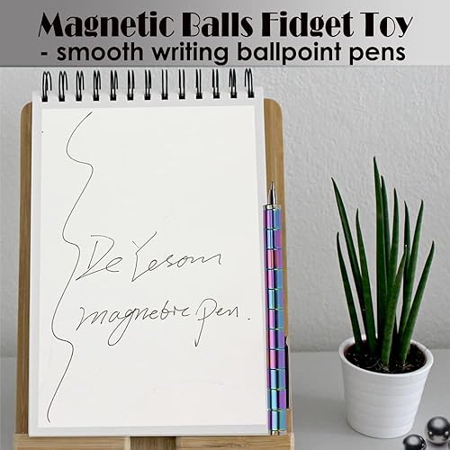 Miniatura 5 de Bolígrafos magnéticos para ansiedad, 15 imanes de regalo para niños de 8 a 12 años, bolígrafos de metal multifuncionales deformables y