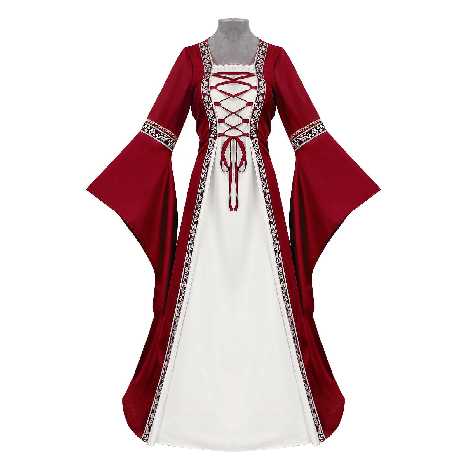 Disfraz Mujer Disfraz Vikinga Ropa Medieval Mujer Xxxxxl Campesina Medieval Cosplay Costume Women Vikingo Trajes Medievales Vestidos Medievales Verde Vestido Halloween Traje Rojo Vikinga Vestido
