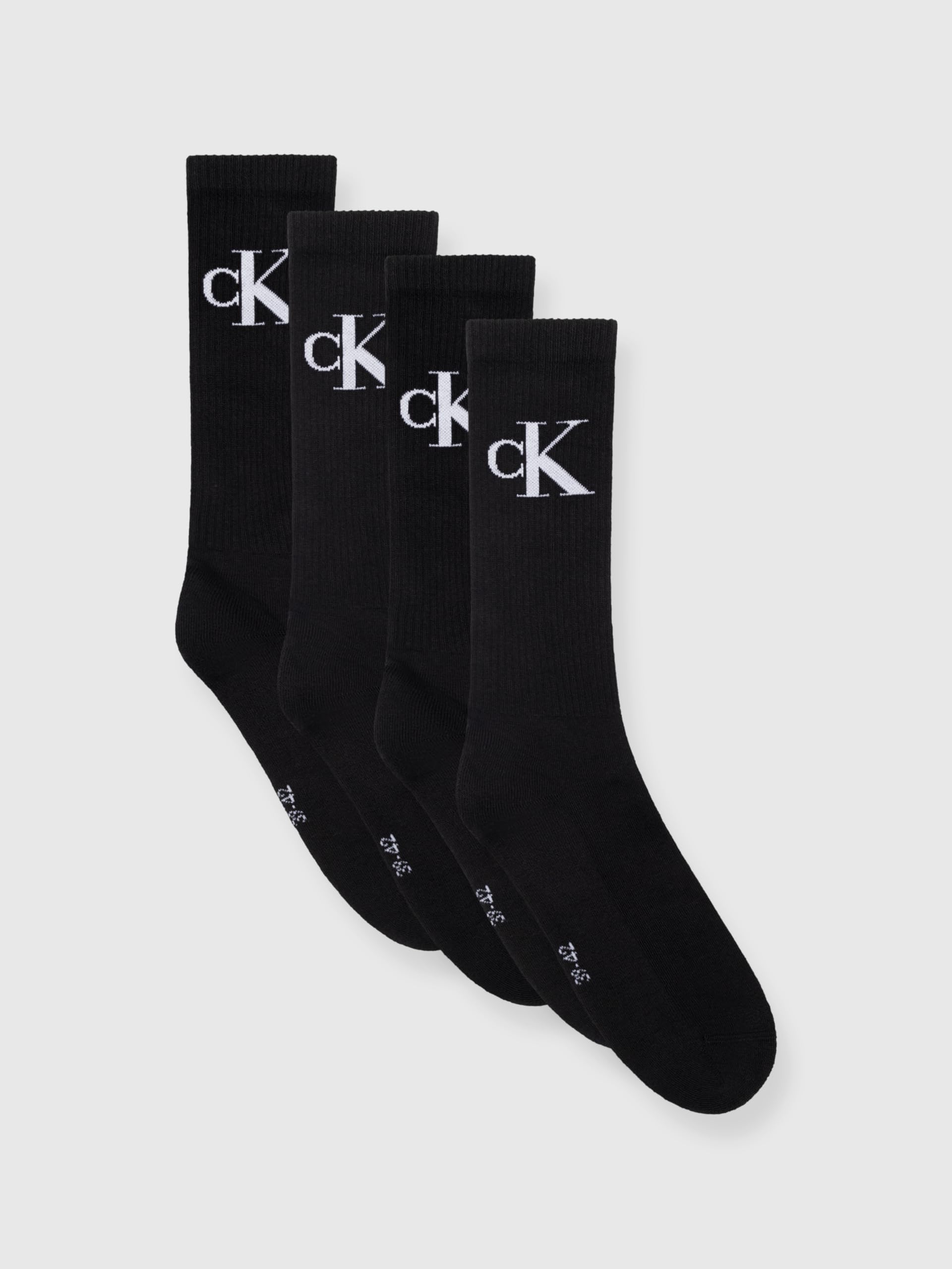 Calvin Klein Monogram Calzini Crew Uomo (Pacco da 4)