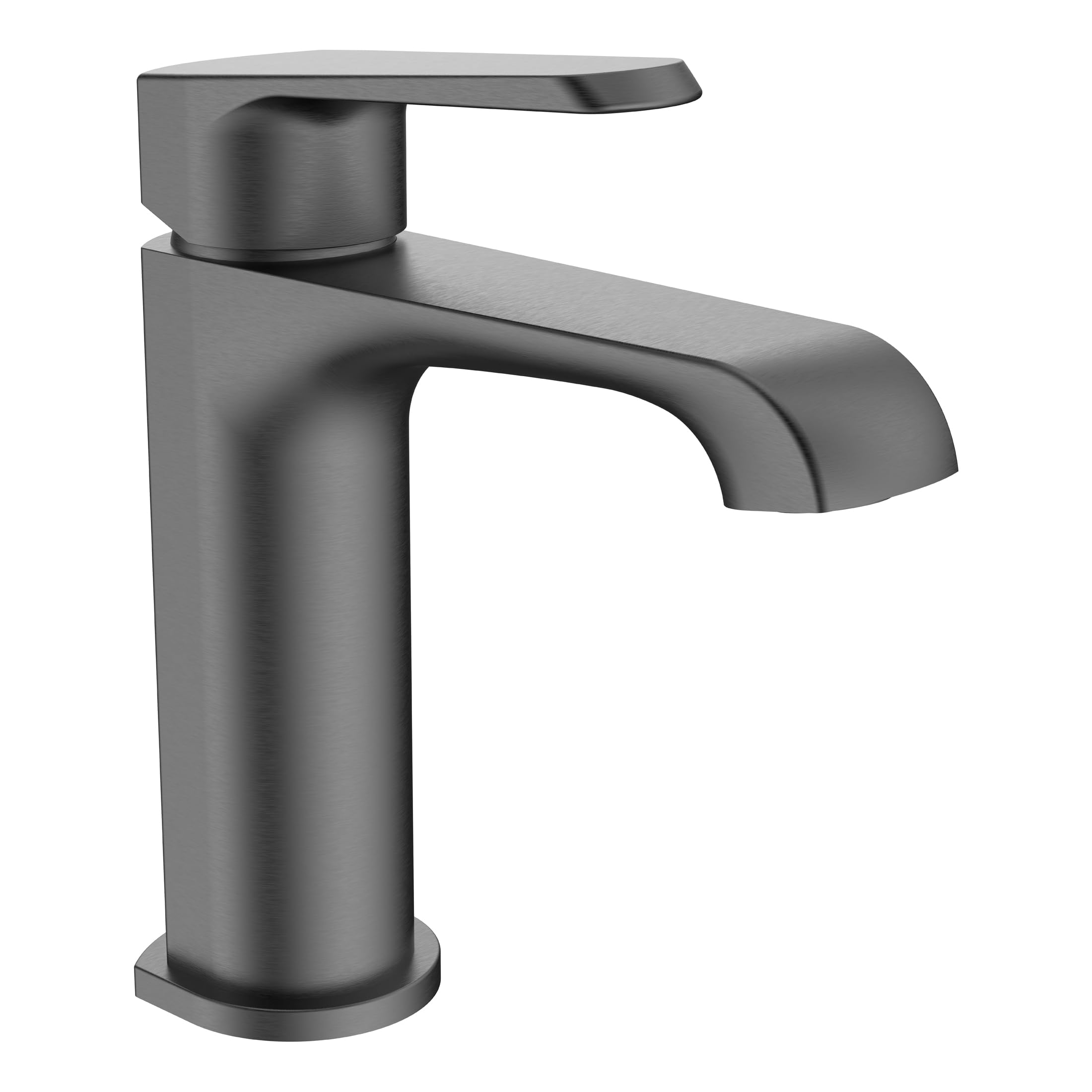 The Home Store Gunmetal Lunaris Mono Basin Mixer Tap Deck Mounted Minimalist