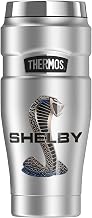 Shelby Cobra OFFICIAL Mustang Logo THERMOS STAINLESS KING Stainless Steel Travel Tumbler, Vacuum insulated & Double Wall, 16oz