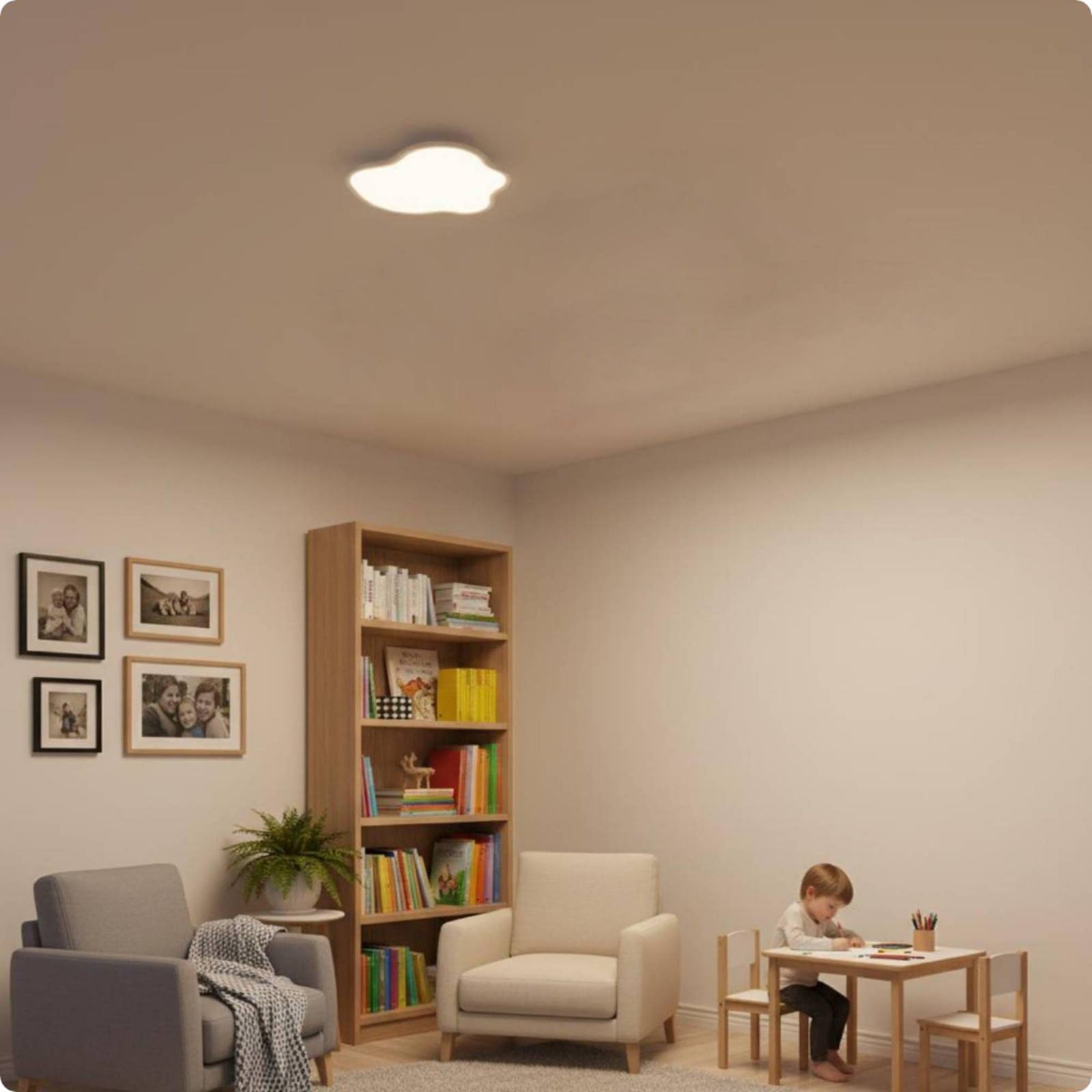Milageto Lámpara de Techo Plafón Luz Empotrada Panel Rectangular de Techo Plafón Minimalista Formato Ultradelgado de 1 Cm en, Blanco, Económico, 50cm, Compatible Con Control Xiao Ai