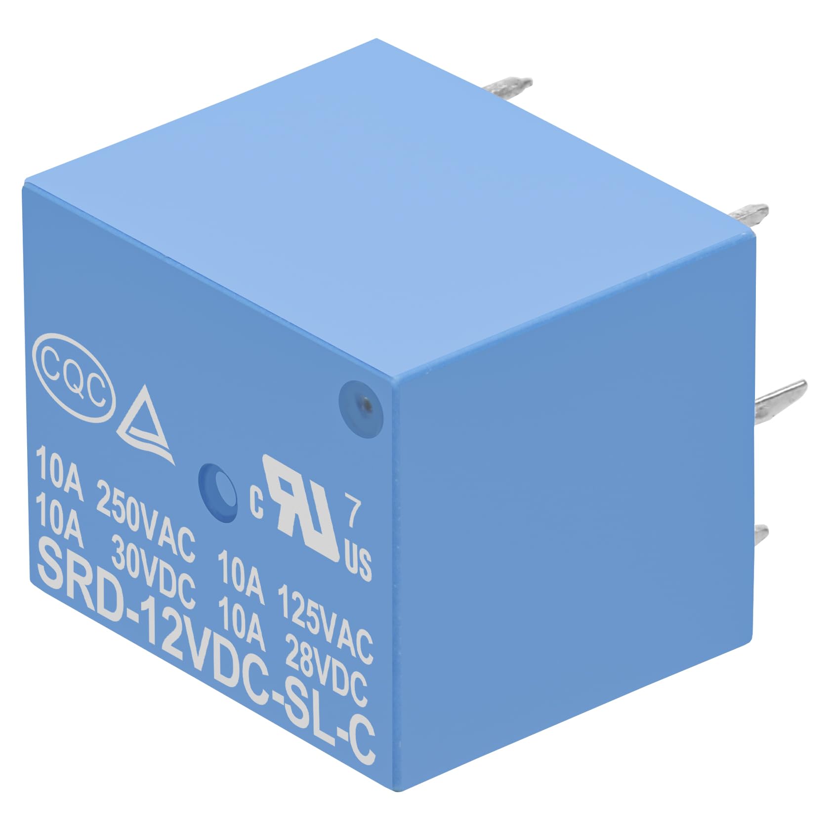 Heschen relè per circuito stampato, SRD-12VDC-SL-C, 12VDC, SPDT, 10A 250VAC, per terminali a 5 pin, confezione da 2
