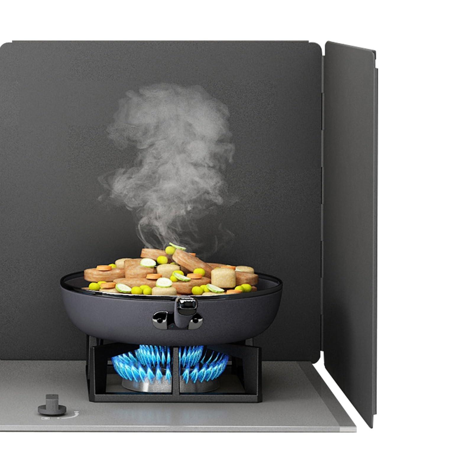 Dosseret en acier pour cuisinière pare-graisse facile à nettoyer