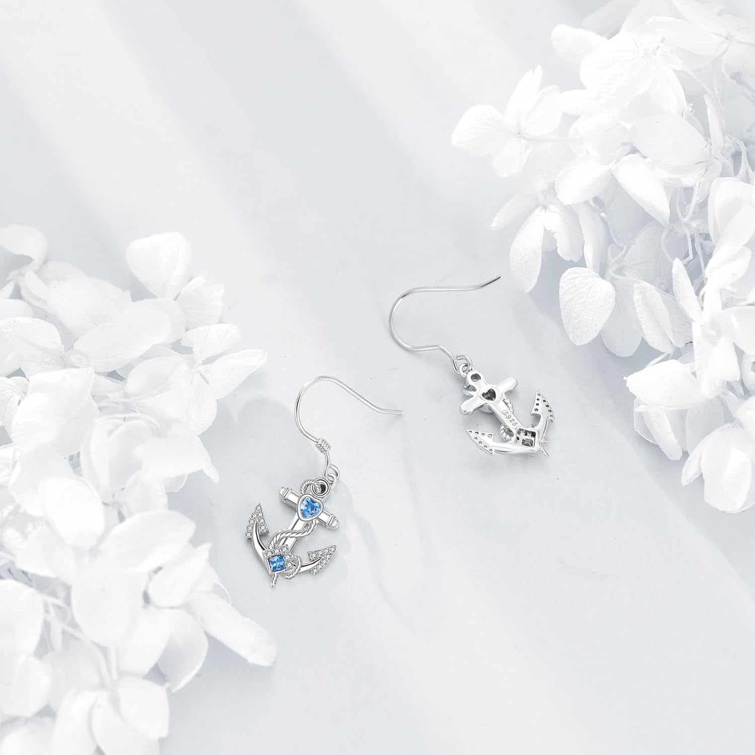 Ocean Earrings Sterling Silver Sea Animal Dangle Drop Earrings Ocean Jewelry Birthday Gifts for Women - Image 2