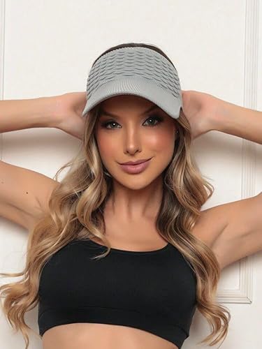 Visor Viseira Esportiva Feminina Aba Longa Corrida Praia Tenis Volei Piscina Proteção Solar Chapeu A