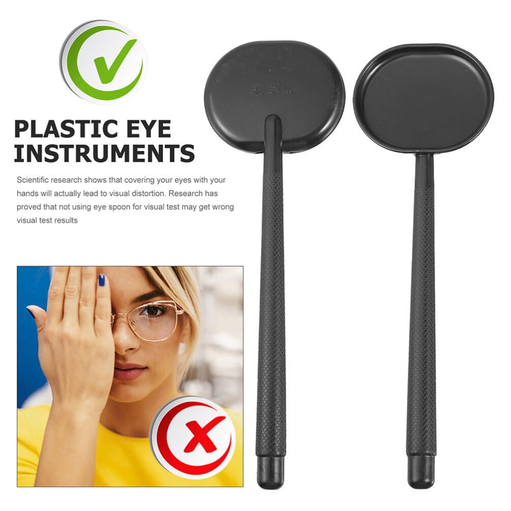 NOLITOY Handheld Eye Occluder with Hand Pointer for Vision Test, Portable Eye Exam Tool for Ophthalmologists Orthoptists Optometrists 4Pcs