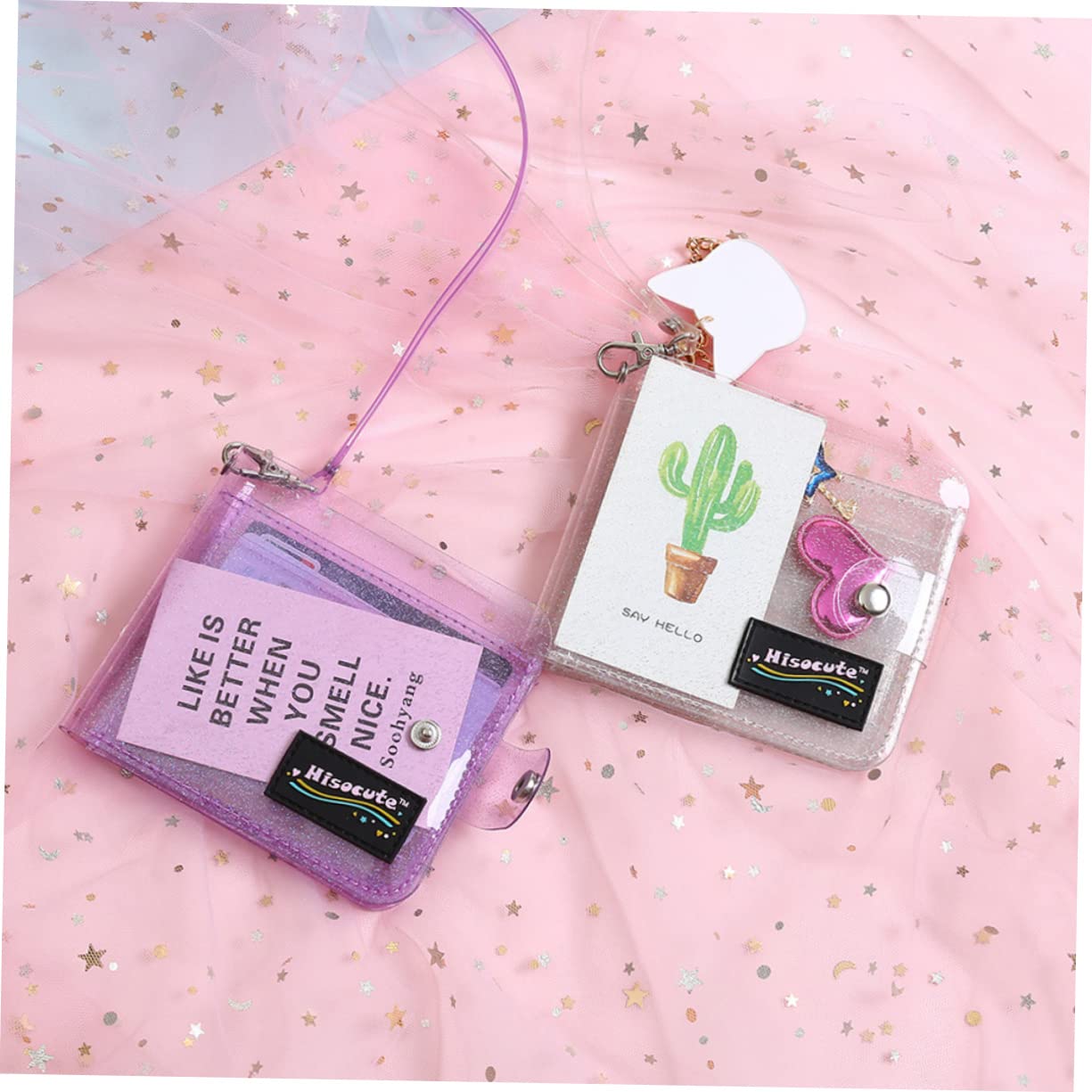 Pochette Trasparente Portamonete Trasparenti Glitter Porta