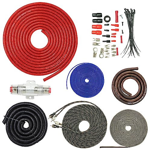 Soundbox Eck4V2, 4 Gauge Amp Kit - Complete Amplifier Install Wiring - 2500W #TOP7