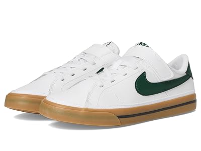 Nike Kids Court Legacy (Little Kid) Boys Shoes White/Fir/Gum Light Brown/Anthracite : 3 Little Kid M, Leather