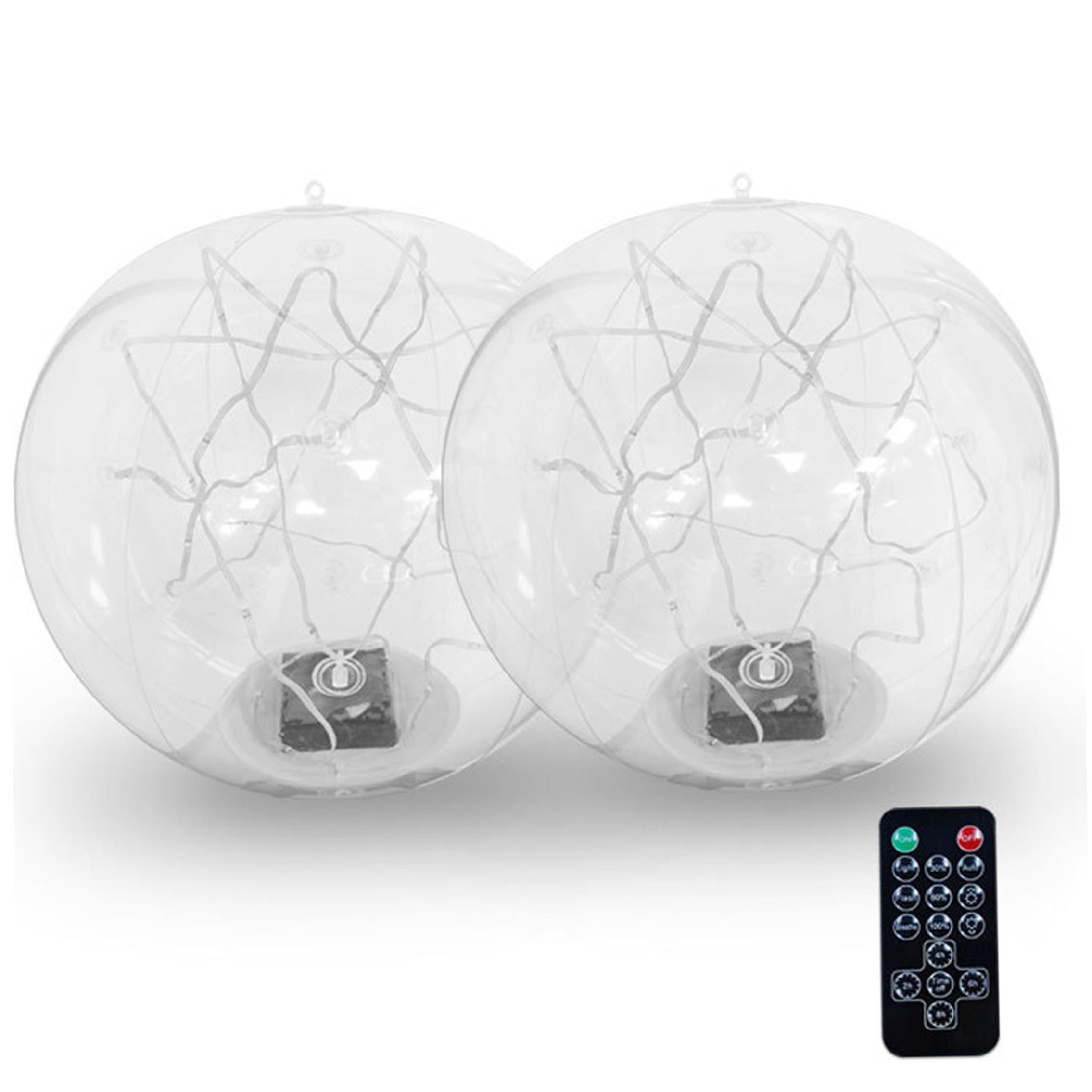 Xdyyjrasa Solar Floating Pool Light - 2 Pack 14 Inch Inflatable LED Glow Balls, Waterproof for Above Ground Pools Garden Party Decor, Warm White