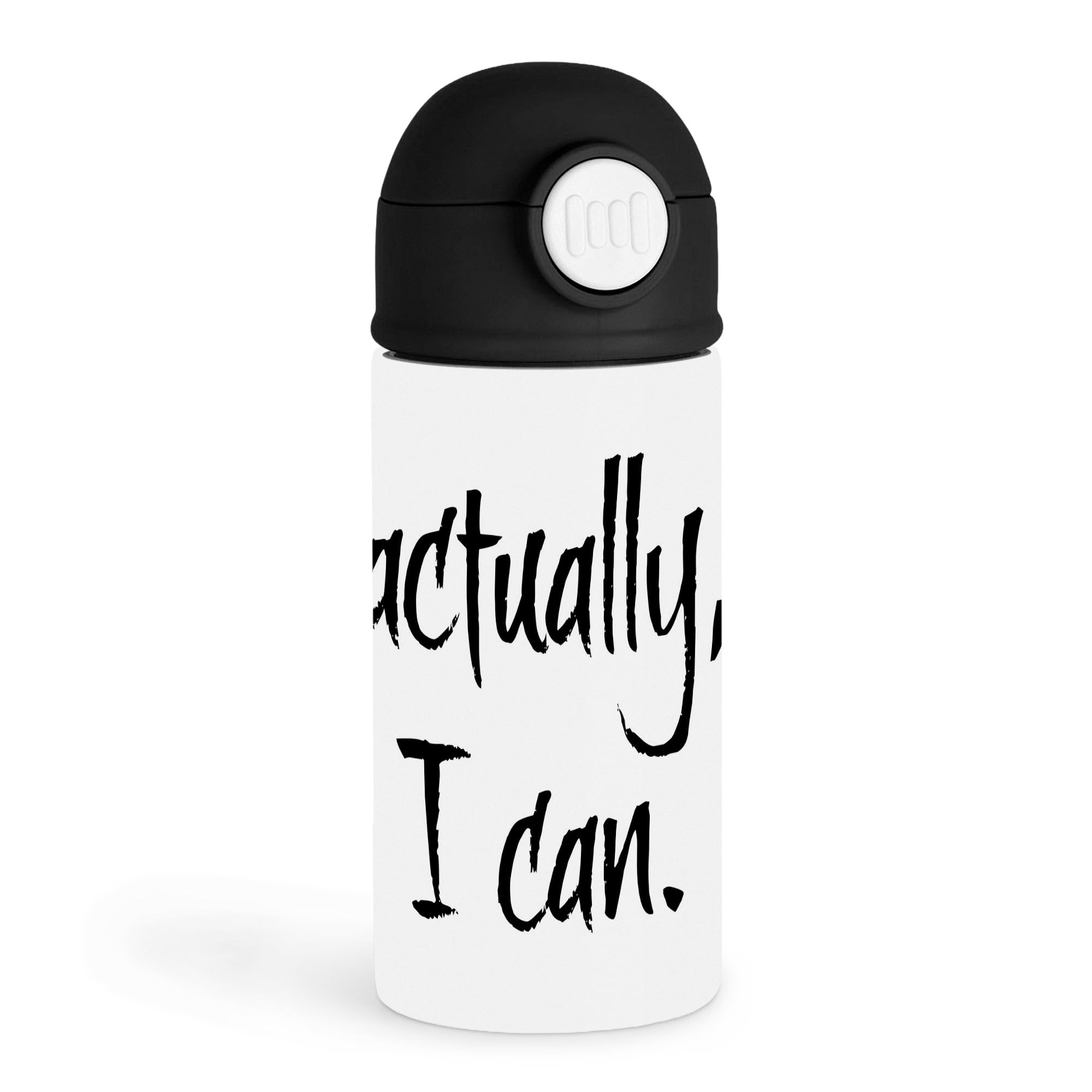 The best sports motivational speakers of 2026 You Can Buy Today Empowering Motivational Speaker 12oz Kids Black Bottle – “actually, I can.” – School Lunch, Sports Practice