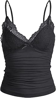 Débardeur Femme Crop Top Sexy, Crop Tank Tops Basiques Débardeur, Y2K Gilet Cami Top, Femmes Débardeur Col RondTops sans Manches