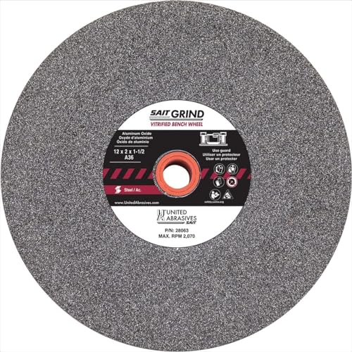United Abrasives- SAIT VW 7 X 1 X 1 A36X Bench Grinding Wheel (QTY: 1), Multi, 28013