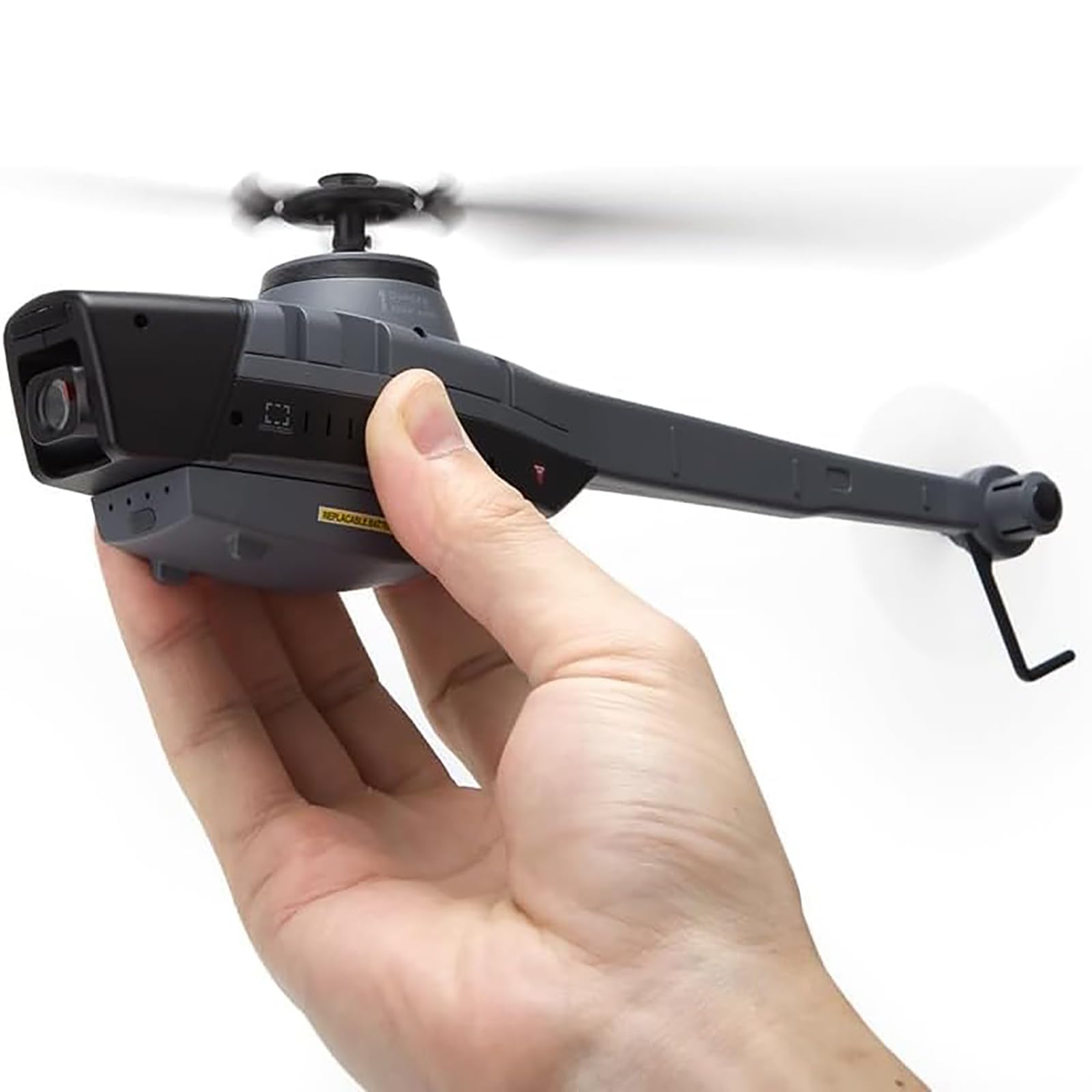 Model helikoptera RC C128 z kamerą 1080P, wojskowy samolot zwiadowczy 2.4G 4CH Scout Drone z 6-osiowym żyroskopem, start/lądowanie jednym przyciskiem,3 battery