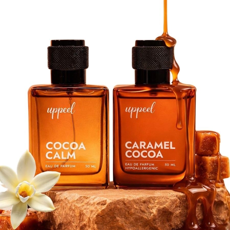 Cocoa Crave Perfume Combo | Caramel Cocoa & Cocoa Calm Gourmand Fragrances | Long-Lasting Perfumes | Warm Notes of Caramel, Cocoa, Vanilla & Musk | Travel-Friendly Unisex Gift Set-image-14