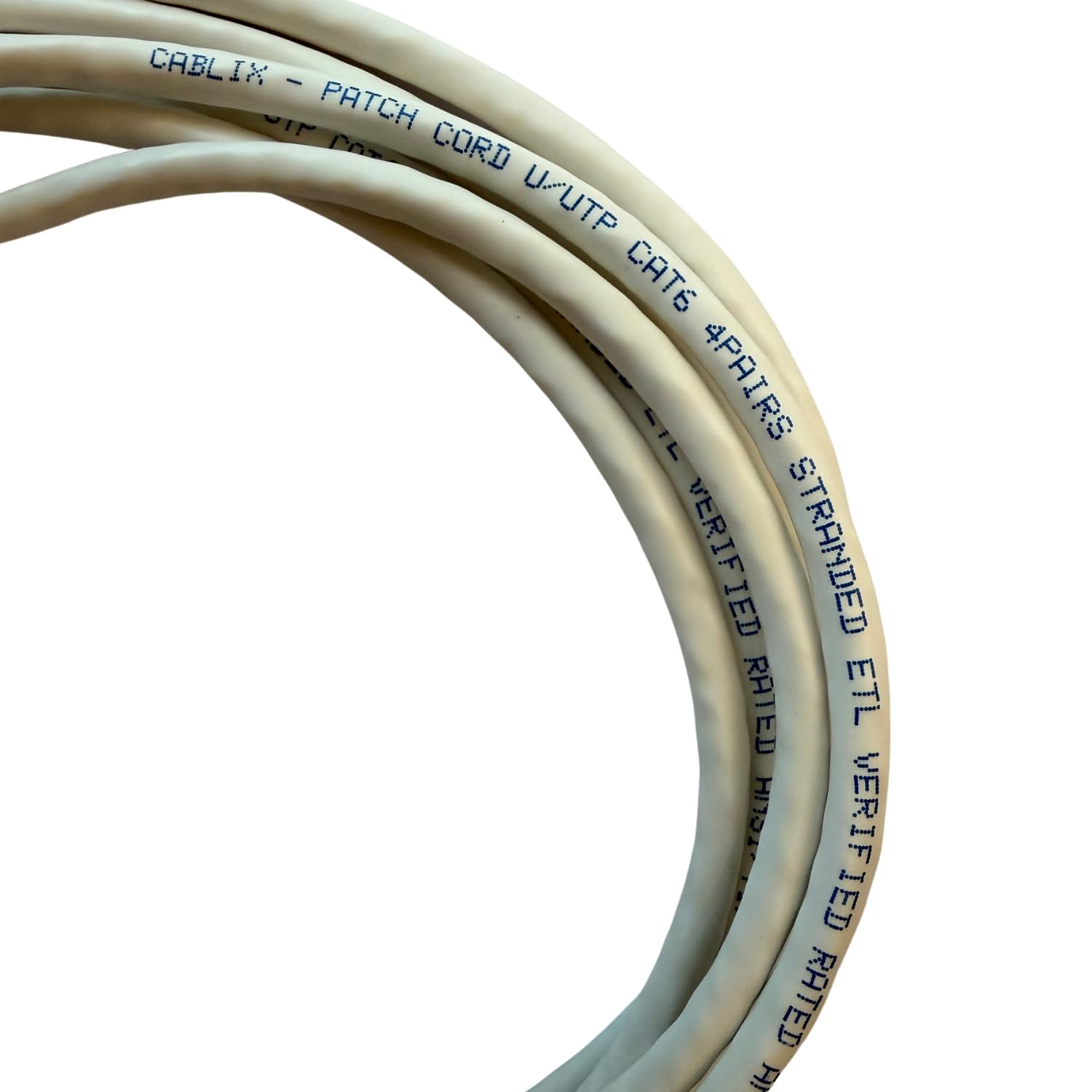 Lot de 5 câbles Ethernet Cat 6 UTP avec gaine - Câble LAN haut débit pour réseau, Internet, routeur, modem, commutateur, PC, Xbox, PS5 - Câble réseau RJ45 10 Gbit/s (blanc, 3 m)