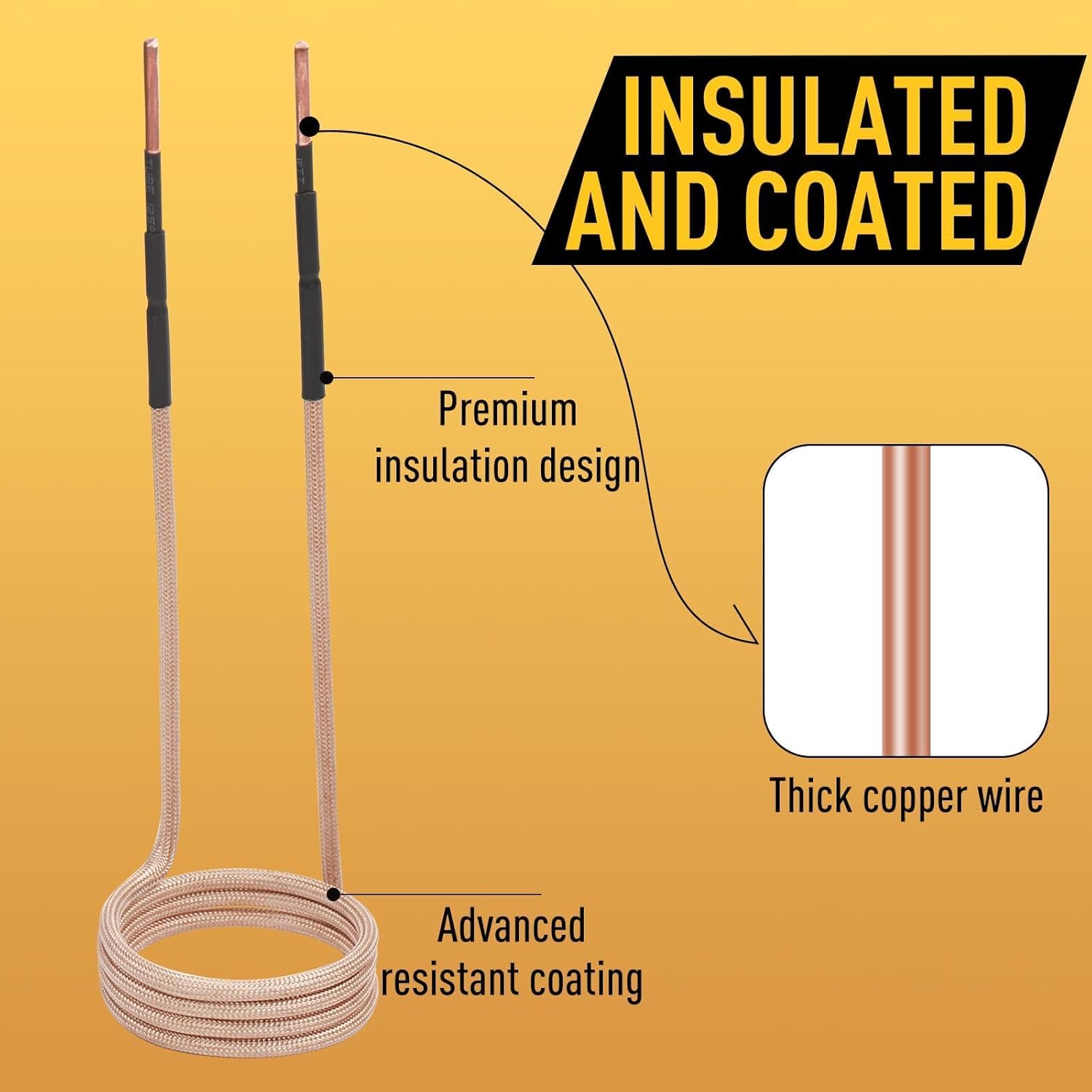 Induction Heater Coil Kit for Magnetic Induction Heater Gold (4 coils + 1 DIY coil)
