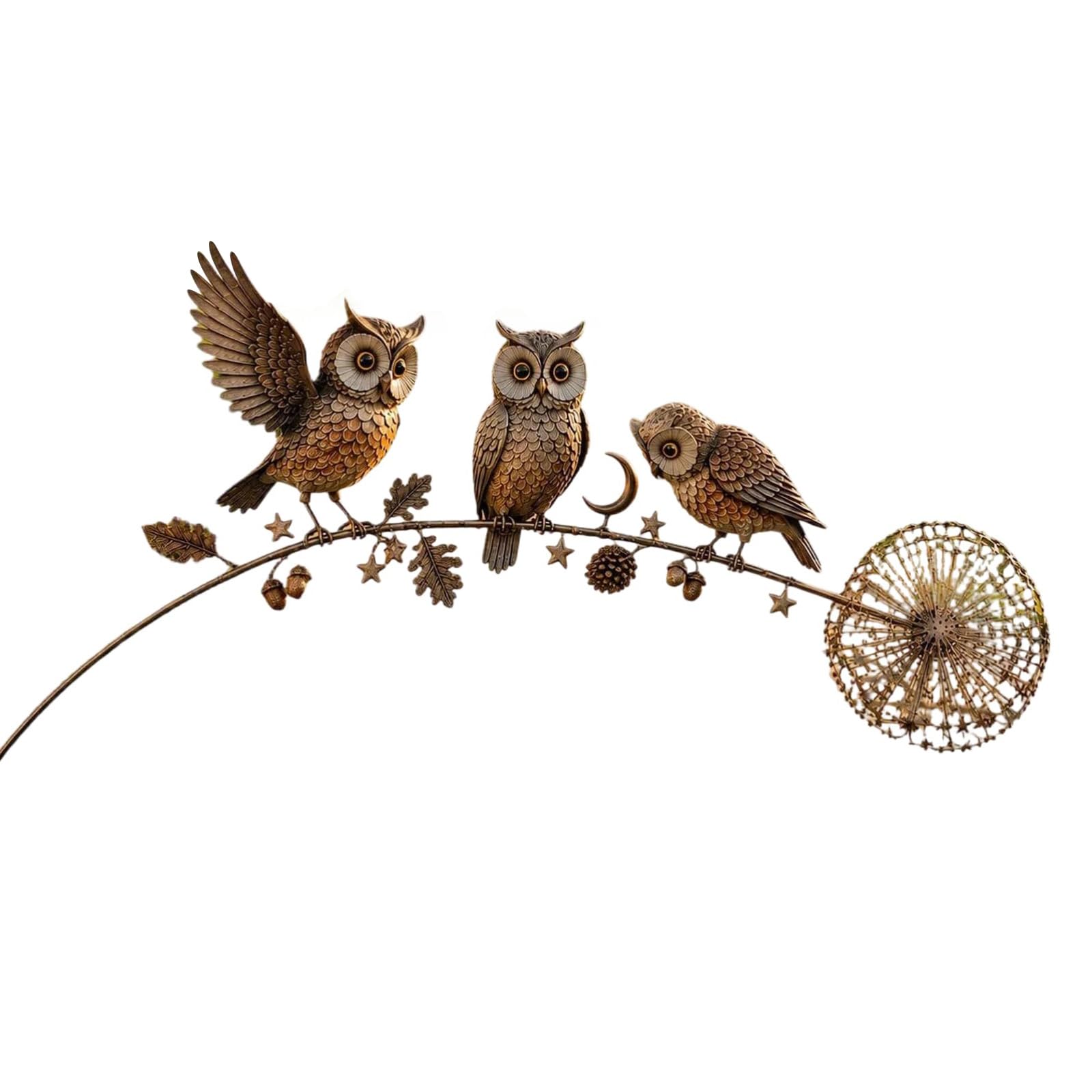 Robin Garden Stake, Rustic Robin Bird Yard Art Decorations with Dandelion Accent, Metal Robins Bird Garden Sculpture for Lawn Patio Flower Bed Backyard, Memorial Gifts for Loss of Loved One