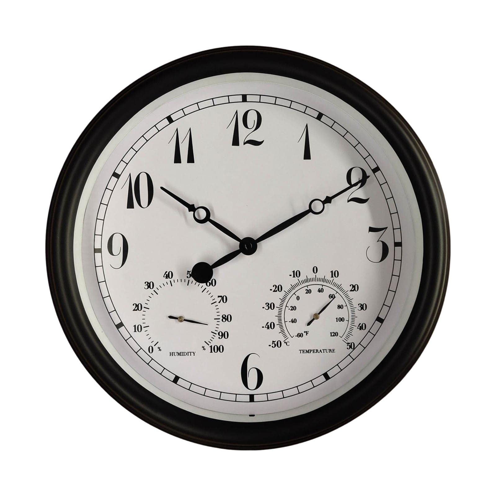 Orologio Da Parete per Esterni, Termometro, Igrometro, Impermeabile, per Soggiorno, Orologio