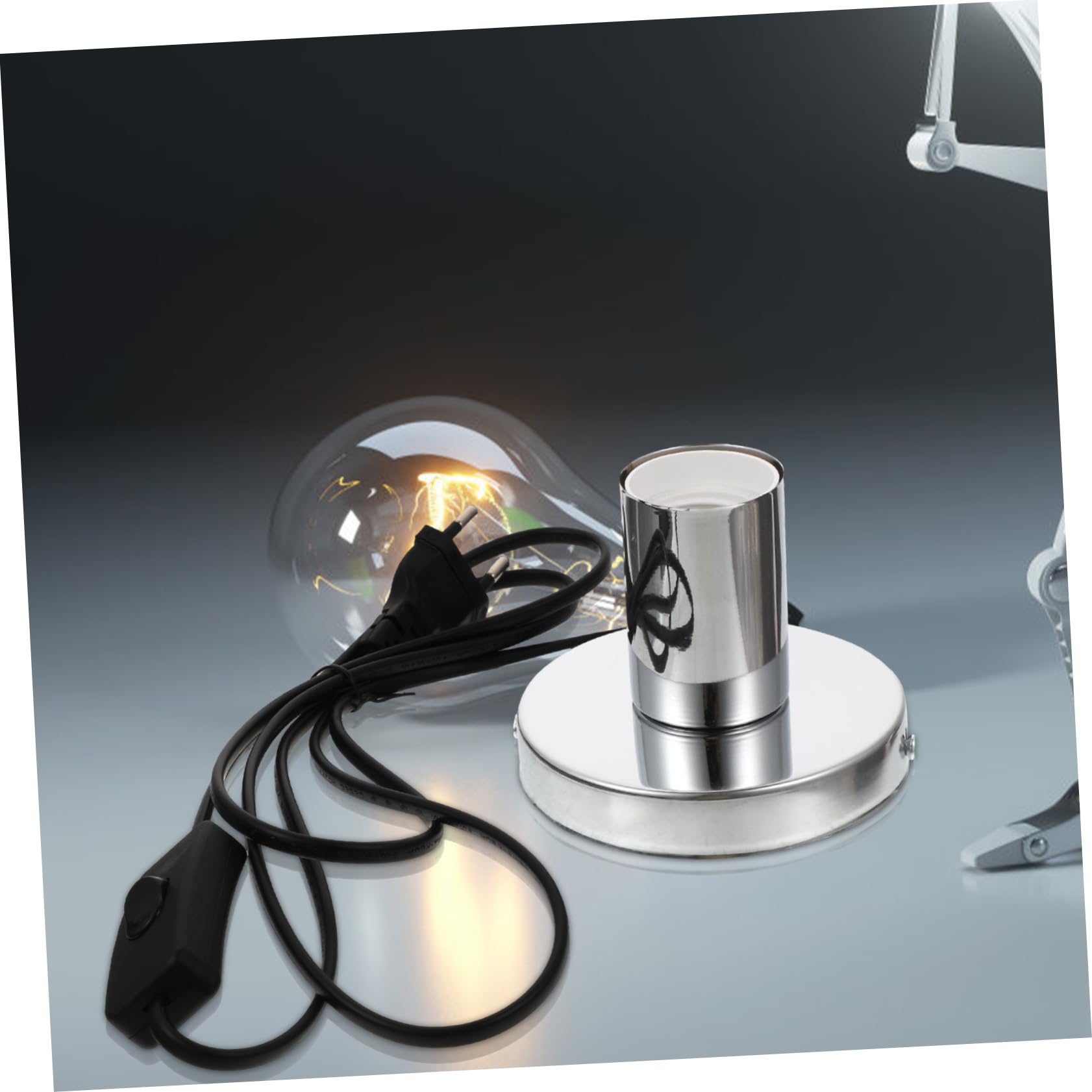E27-glühbirnenfassung Ac220v 3 Stück-pack mit Kabel, Lichtsockel Schwarz