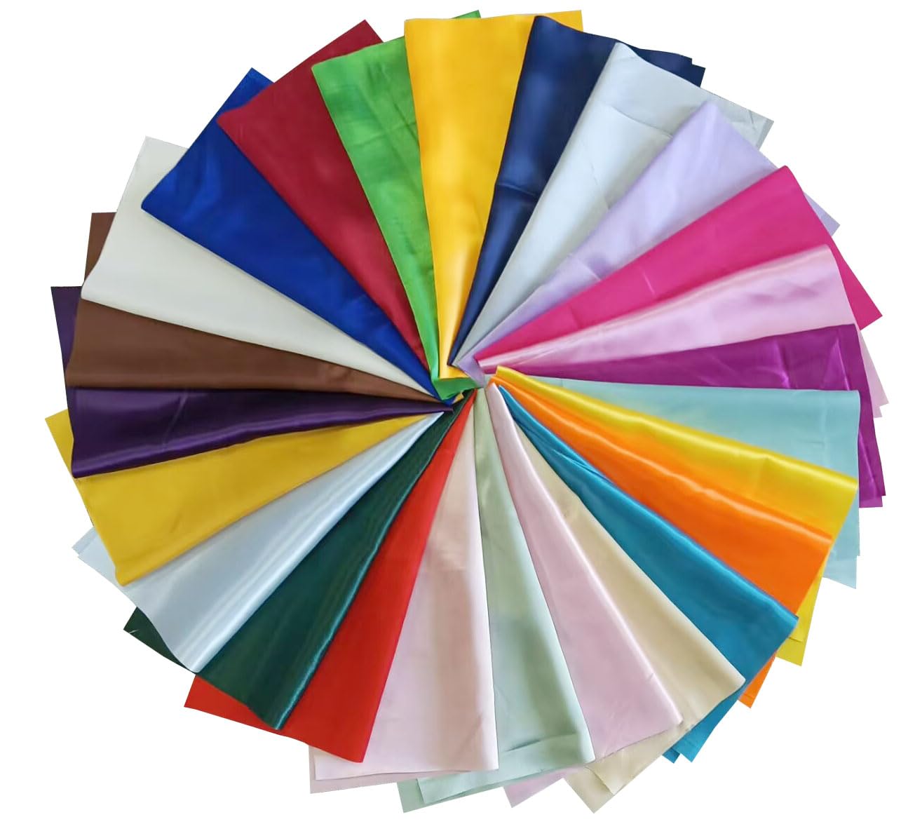 25pcs 12inchx12inch Silks Craft Solids Fabric DIY Handmade Material Set Bundle Patchwork Squares for Home Crafts Sewing Scrapbooking Quilting