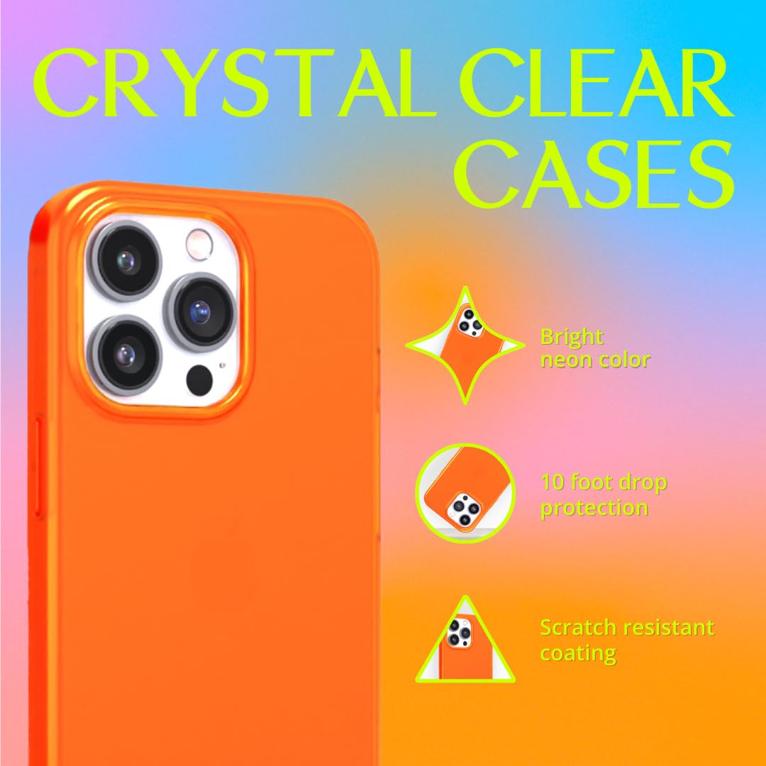 Amazon.com: FELONY CASE - iPhone 14 Pro Neon Orange Clear