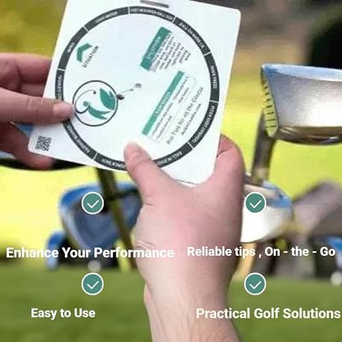 Miniatura 11 de Guía de supervivencia de tiro de golf, etiqueta para bolsa de golf con consejos profesionales para golf situacional, diseño de rueda giratoria