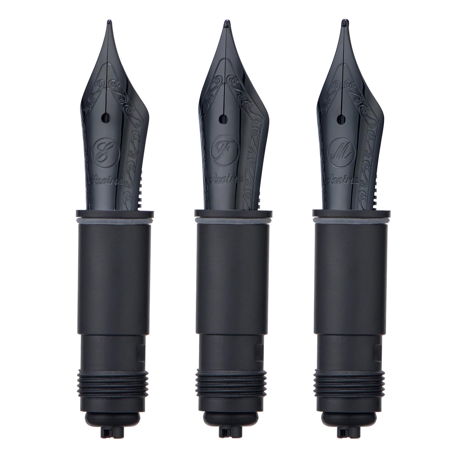 Asvine 3 PCS Fountain Pen Black Replaced Nib for P36, P50, P80, and V200 Series #6 EF/F/M Nib Set โ image 1