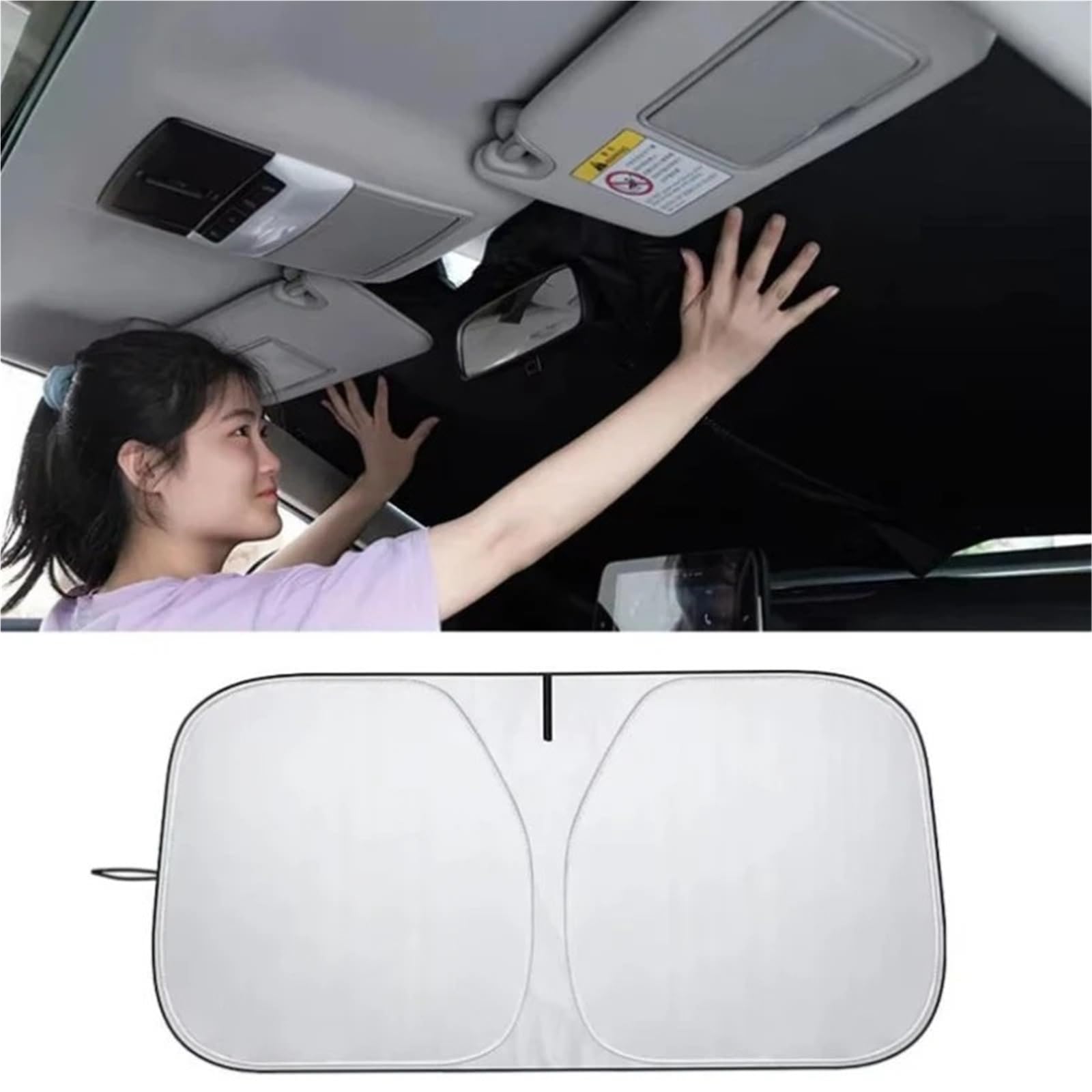 Parasol Lateral Coche Parasol Plegable para Parabrisas de Coche, Protector Visera Interior, antiUV, sombrilla