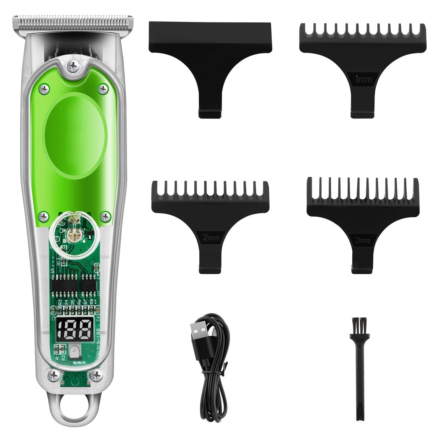 Tosatrice per capelli, Tagliacapelli Elettrico Professionale Da Uomo, Ricaricabile Tramite USB, Barbiere