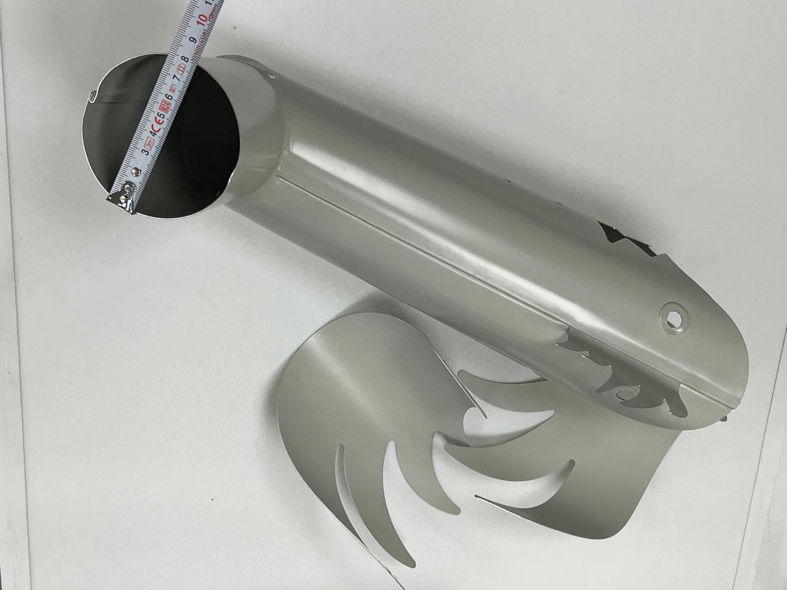 Gocciolatoio ornamentale Drago D 80 mm alluminio bianco grigio scarico pluviale