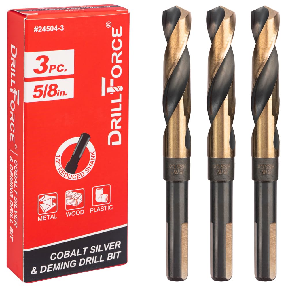 VALYRIANTOOL 5/8 Cobalt Drill Bits 3pc