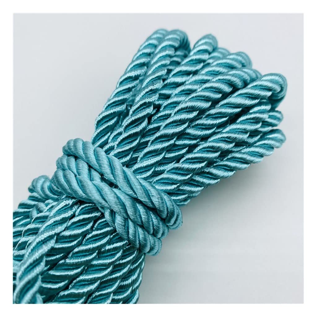 Cuerda trenzada de 3 partes de nailon azul cielo para acabados finos