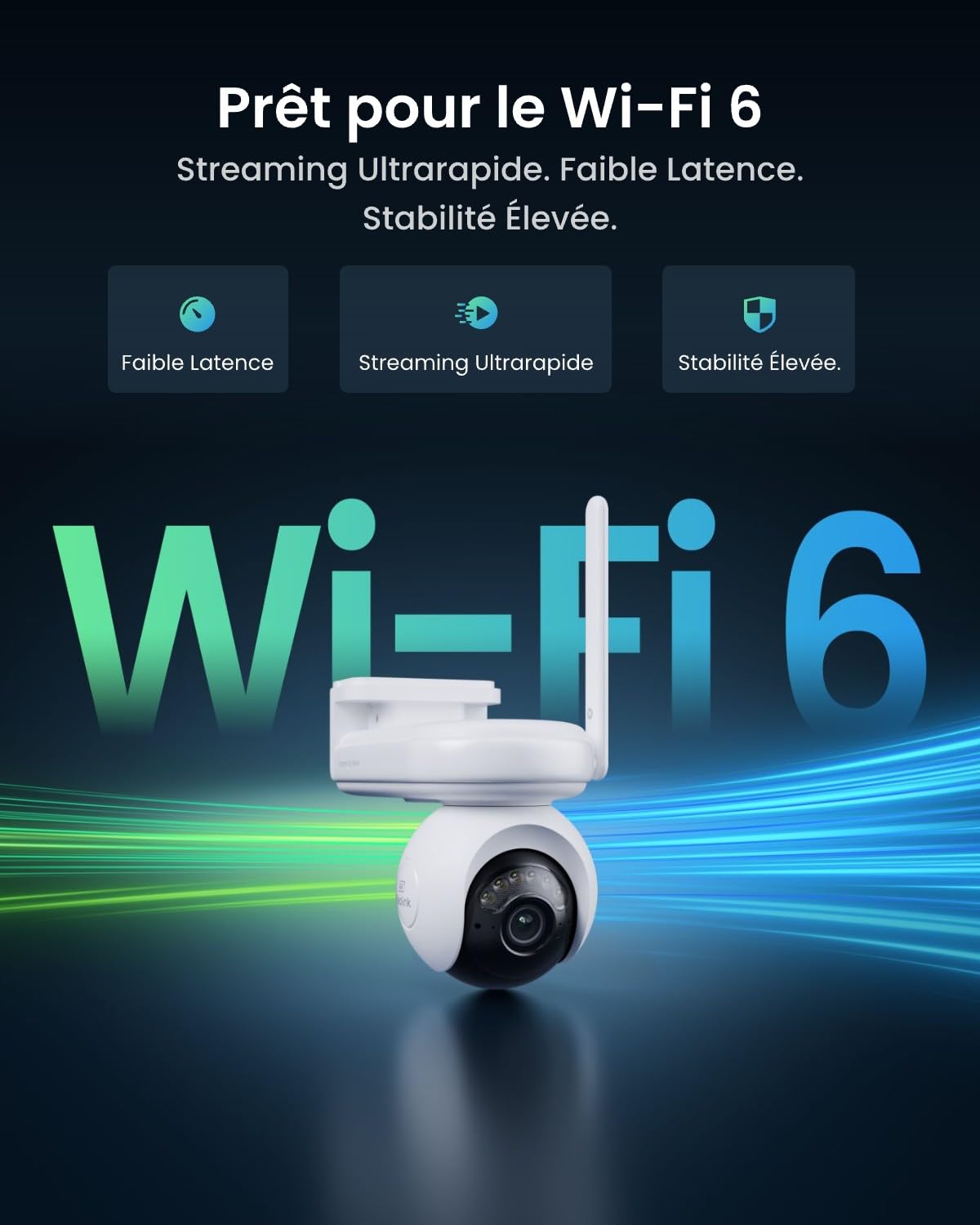Reolink 4K PT Camera Surveillance WiFi Exterieure sans Fil, Pré-Enregistrement, Détection Intelligente, 360° Suivi Auto, ColorX Vision Nocturne, Batterie Haute Capacité, Altas PT Ultra+Panneau Solaire