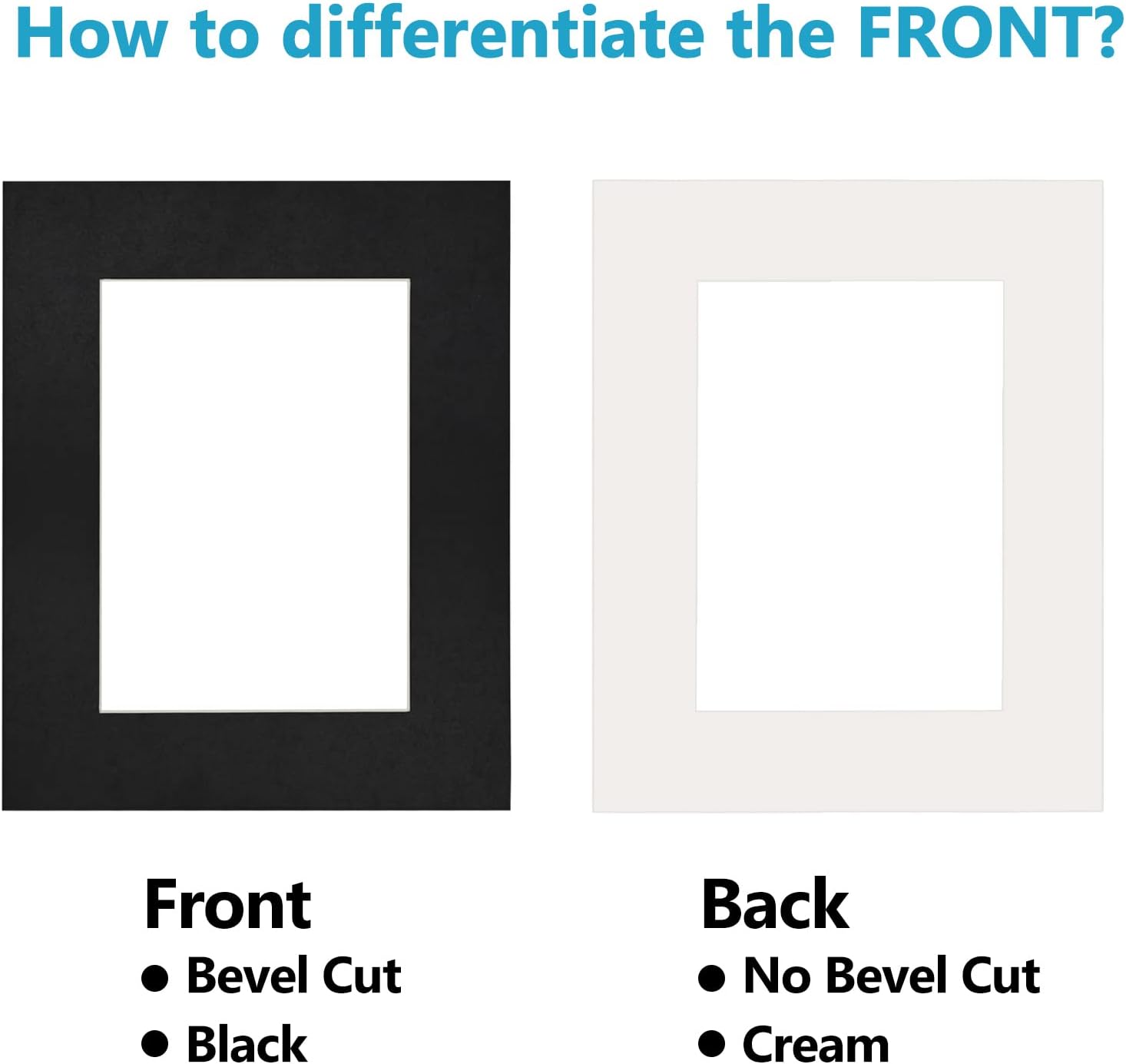 Egofine 8x10 Black Picture Mats Pack of 14, Frame Mattes for 5x7 Pictures, Acid Free, 1.2mm Thickness, with Core Bevel Cut - Image 7