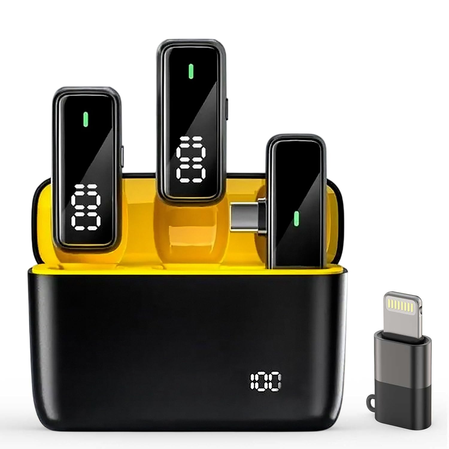 String Swing Wireless Microphone with Smart Noise Reduction – Clip-On Mic for iPhone & Android | 48H Backup, 360° Voice Pickup, 65ft Range | Wireless Mic for YouTube, Vlogging & Video Recording