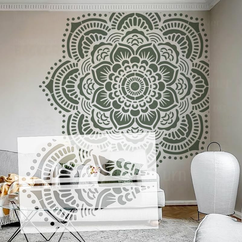 Grand pochoir fleur géante 240cm pour peinture et décoration murale S543