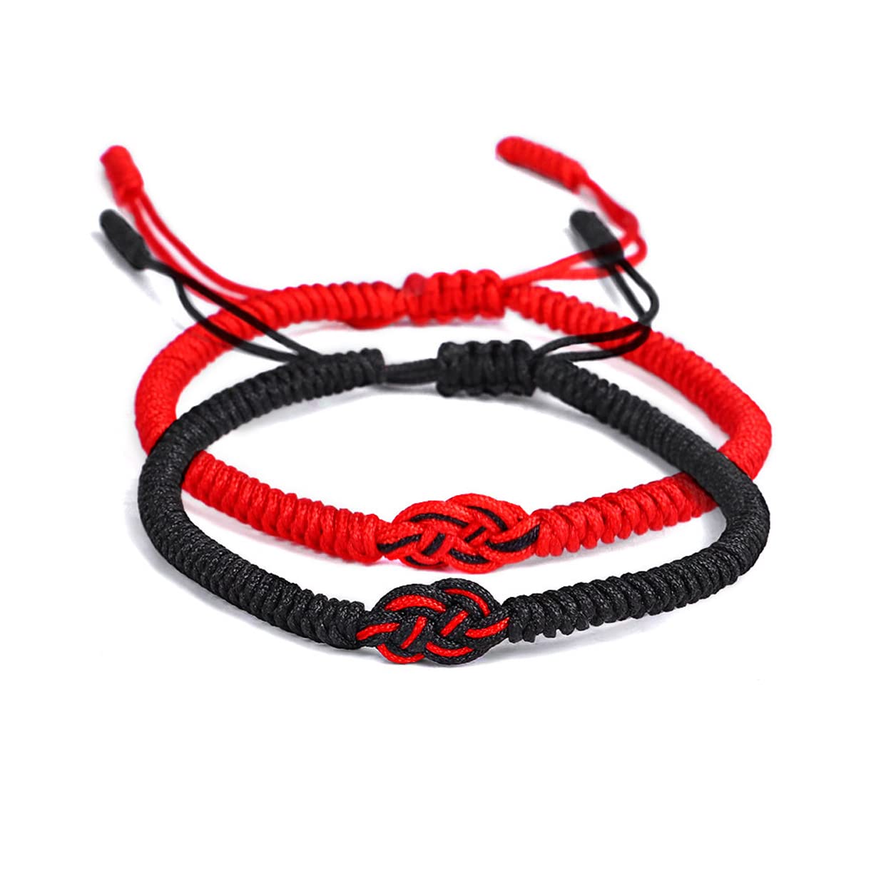 Handmade Weave Tibetan Buddhist Woven Knots Bracelets Mens Womens Lucky Red String Bracelets for Protection Jewelry