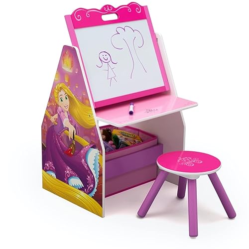 Miniatura 2 de Delta Children Kids Easel and Play Station  Ideal for Arts & Crafts, Homeschooling and More- Greenguard Gold Certified, Disney Princess & Multi-Bin