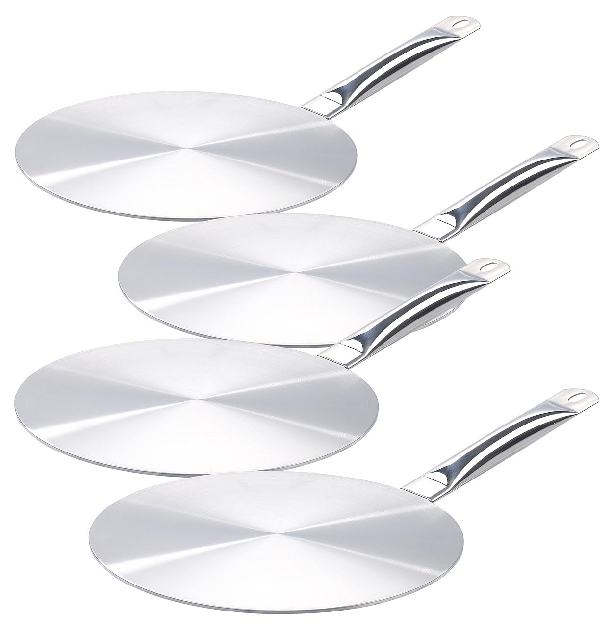 Rosenstein & Söhne piastra induzione: set da 4 Piastra adattatrice universale per piani cottura a induzione, Ø 28 cm, velocemente caldo, per tutti i tipi di pentole (accessori piano cottura a)